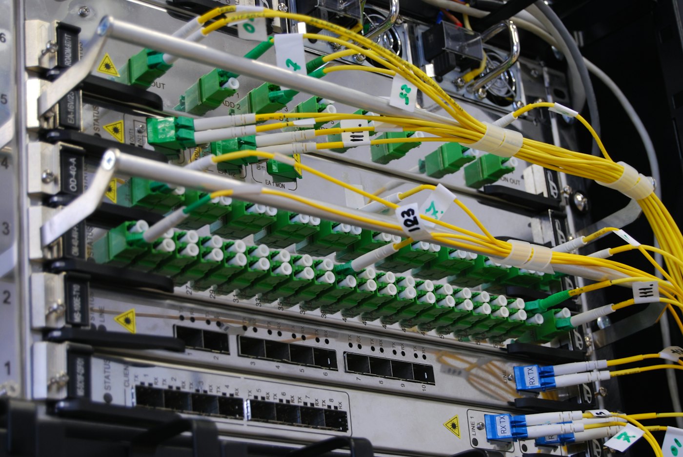 A fibre optic patch panel
