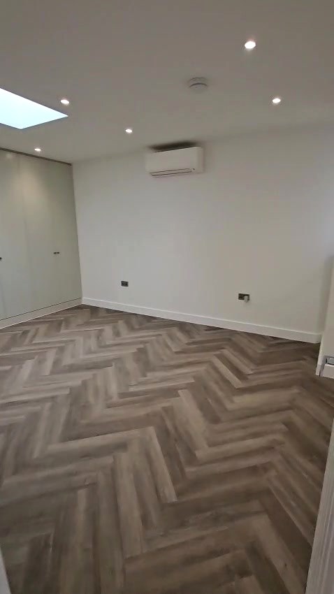 After: a dedicated supply for the wall-mounted air conditioning unit