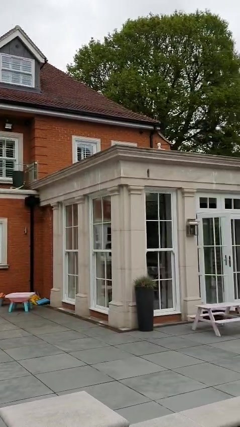 External lighting around the orangery and back of the house