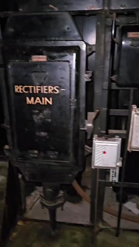 The original main rectifier switchgear in the plant rooms
