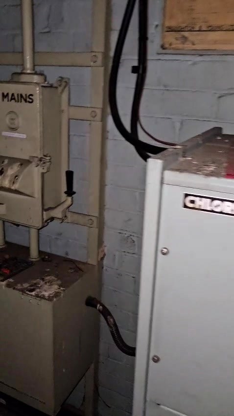 The old 240 volt DC switchroom, recorded as part of the inspection